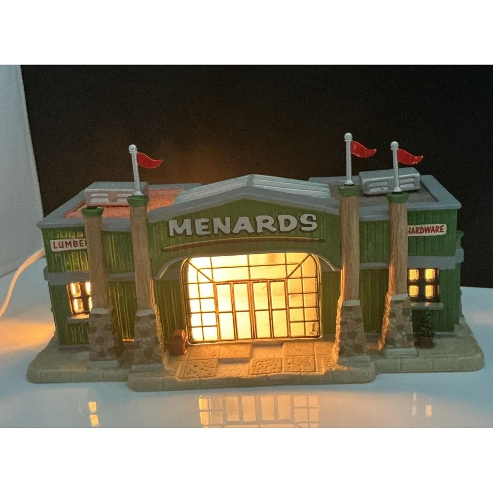 Rare Lemax MENARDS Store Building Rare 2006 w Light Cord No Box Read Description